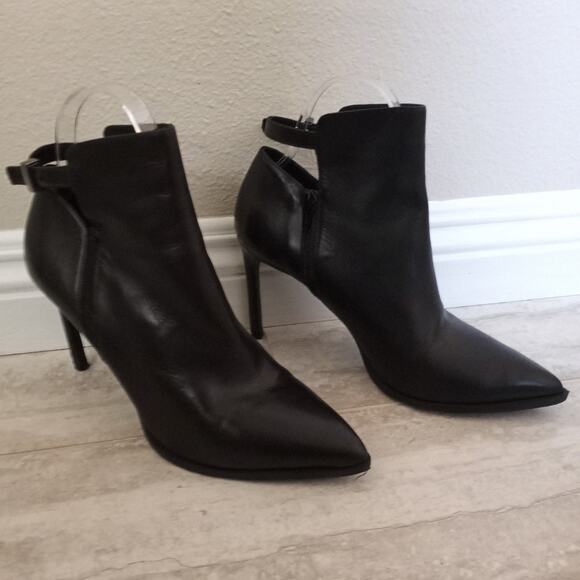 Vince Leather Stiletto Booties - Picture 9 of 11